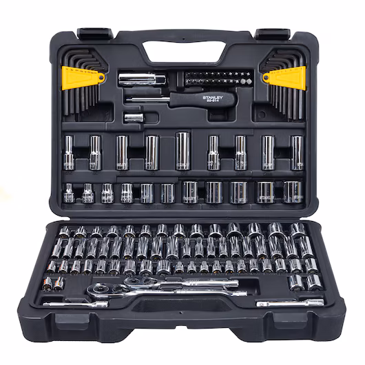 Stanley Socket Set 1/4 and 3/8 Drive 123-Piece