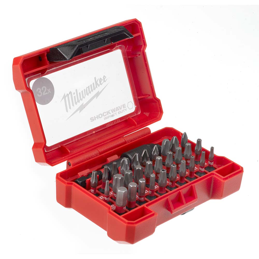Milwaukee Impact Driver Bit Set Shockwave Flex Torque 32-Piece