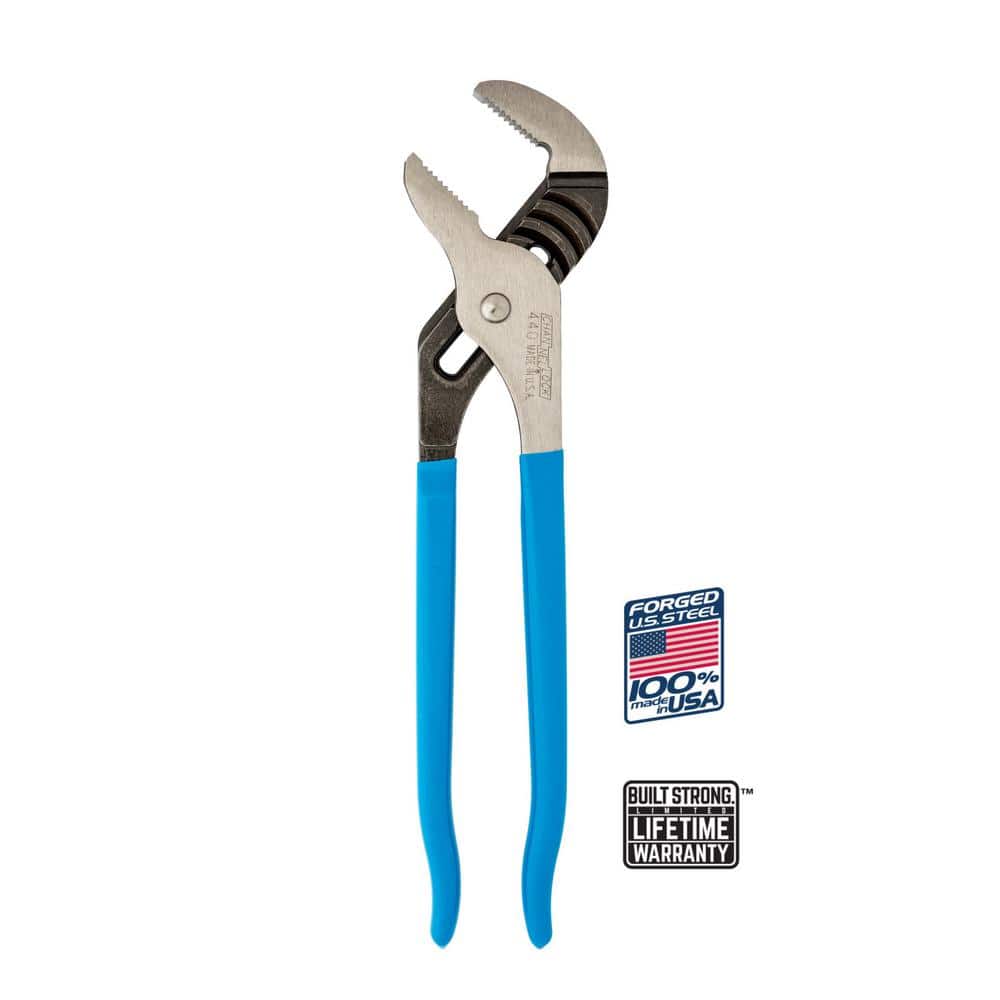 Channellock Tongue & Groove Pliers Straight Jaw PermaLock 12 Inch